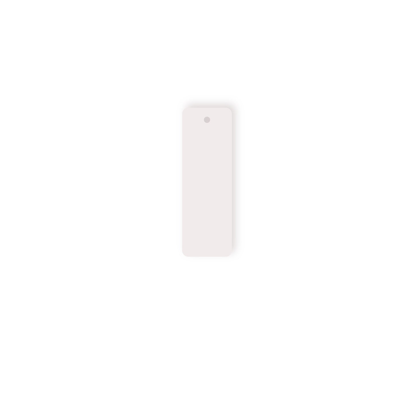 2x6 Gloss White Aluminum Sublimation Metal Bookmarks