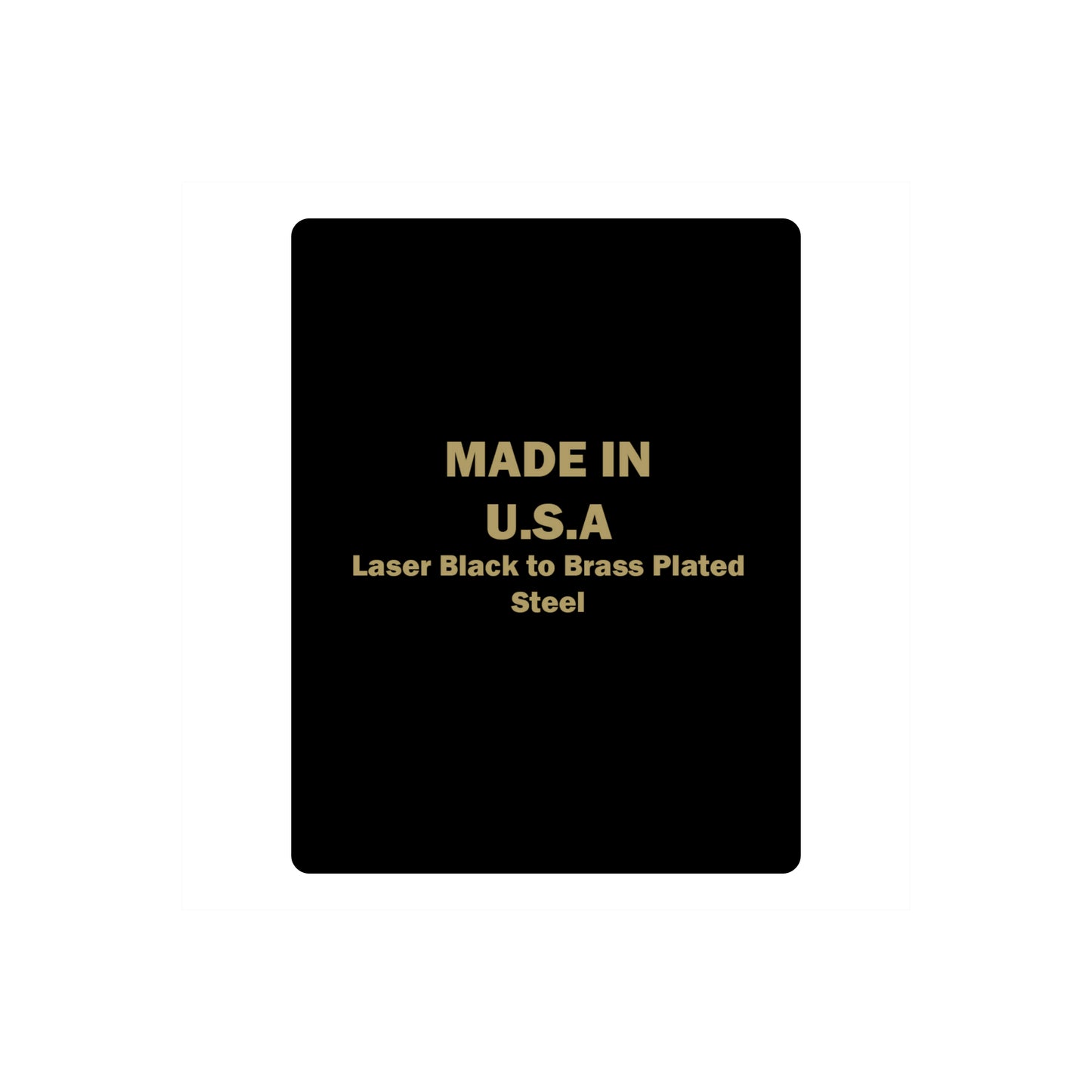 7x9 Laser Engraving Gloss Black Brass Plated Steel - Set of 10