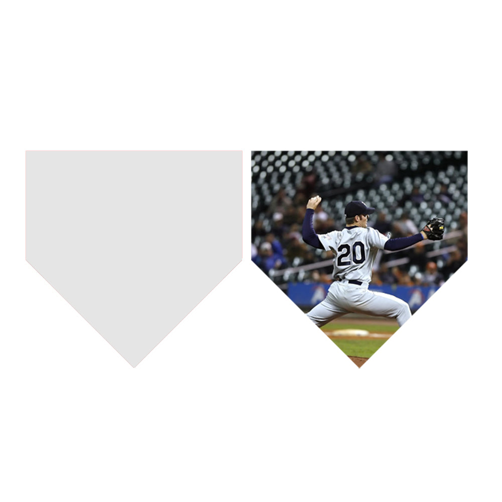 Custom Listing: Baseball 8x8 .032" THICK Home Plate Sublimation Aluminum Blanks with holes - Set of 12