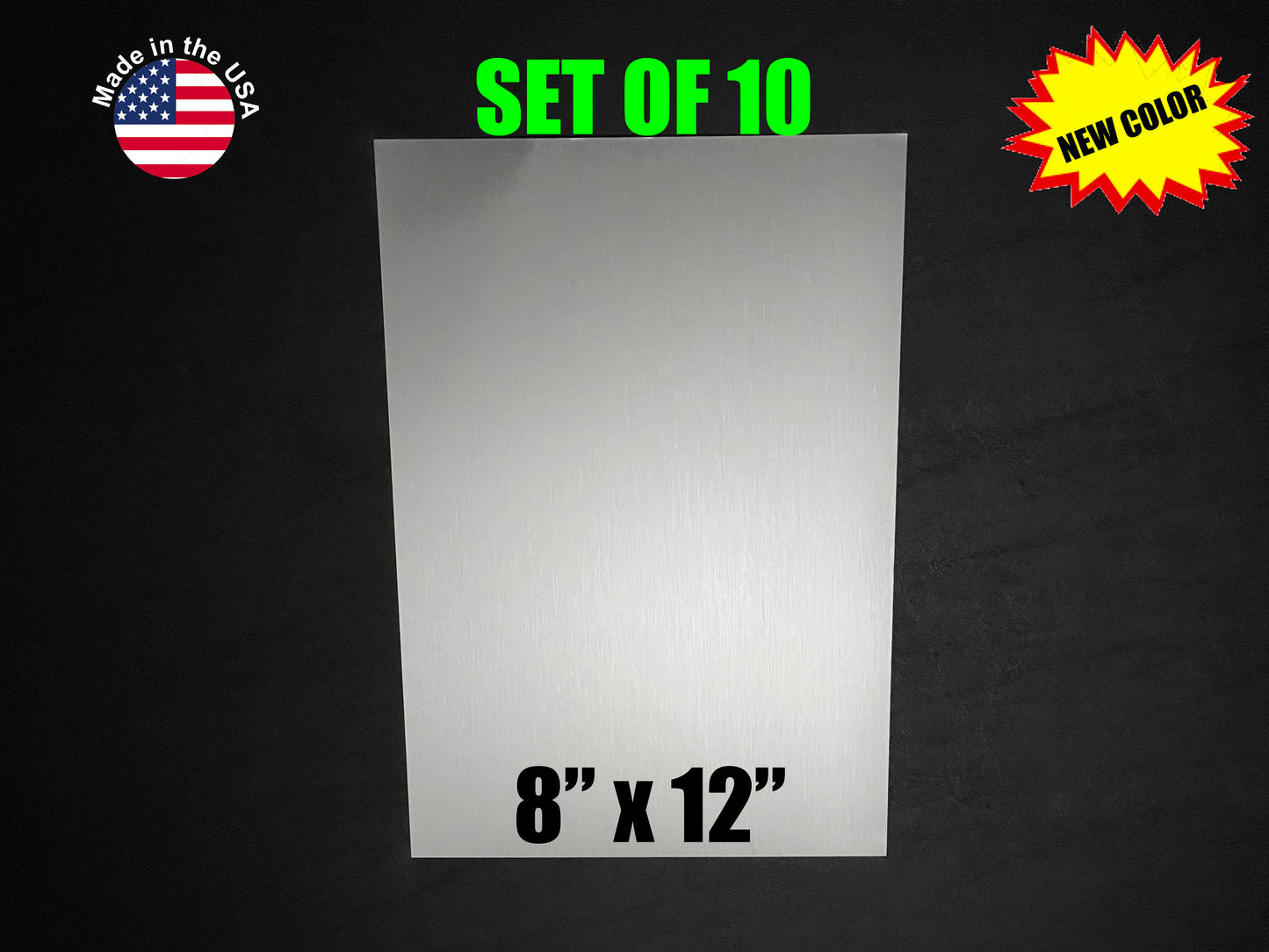 8x12 Aluminum Photography Sublimation Blanks - 10pcs