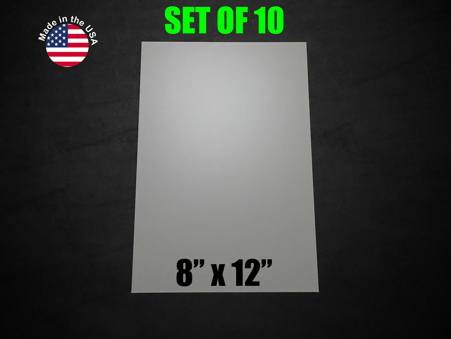 8x12 Aluminum Photography Sublimation Blanks - 10pcs