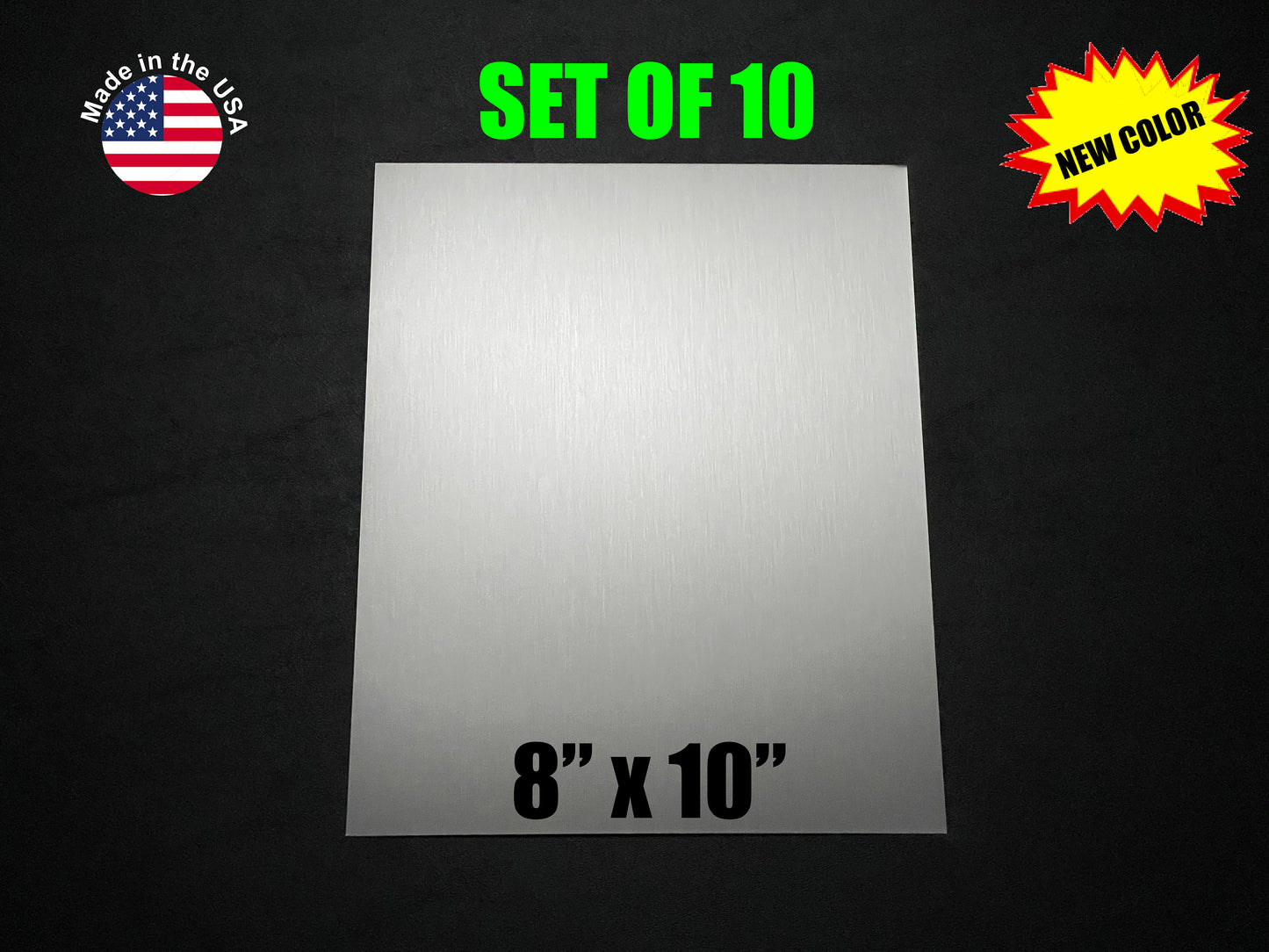 8x10 Aluminum Sublimation Photography Blanks - 10 Pcs