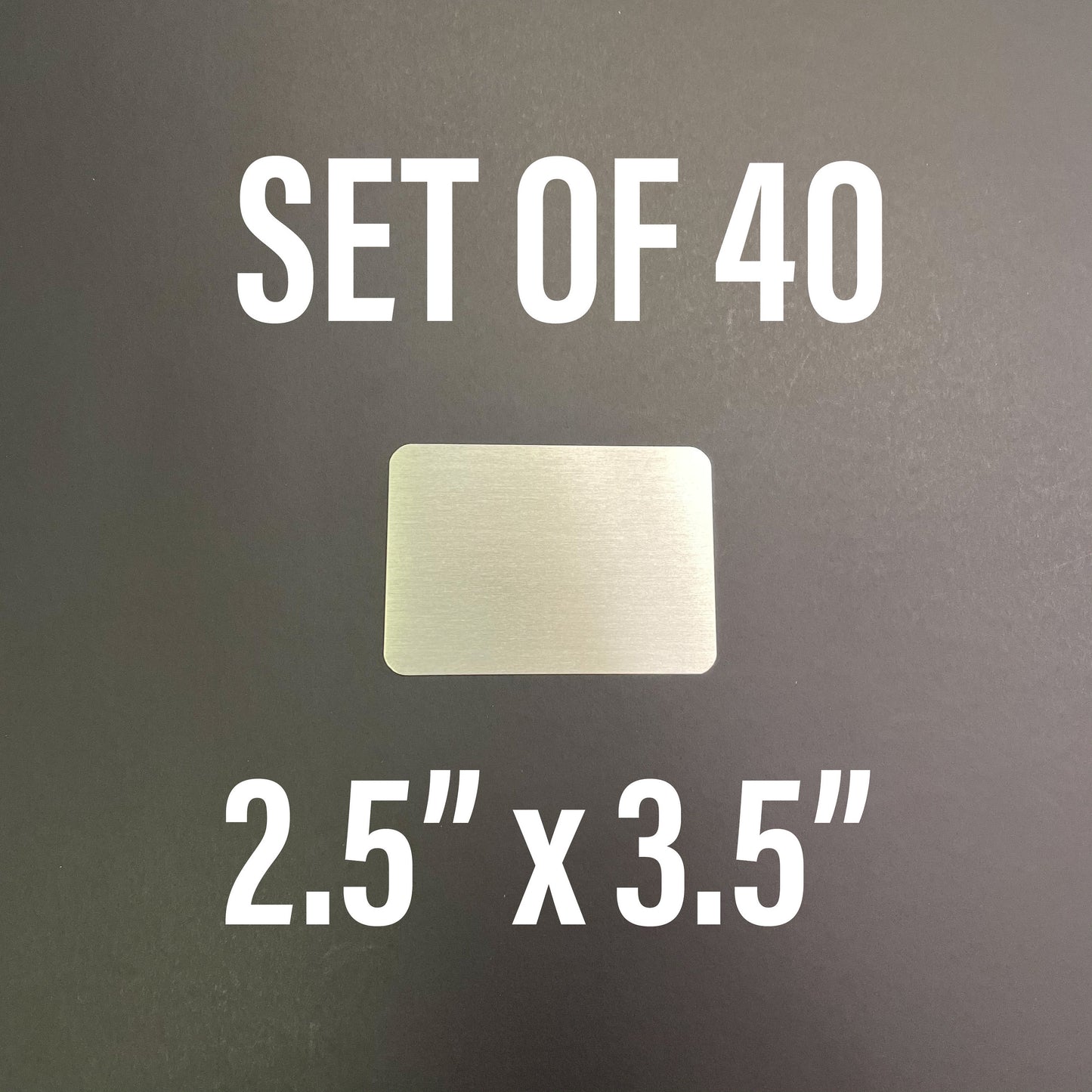 2.5 x 3.5 Aluminum Sublimation Blanks - 40pcs