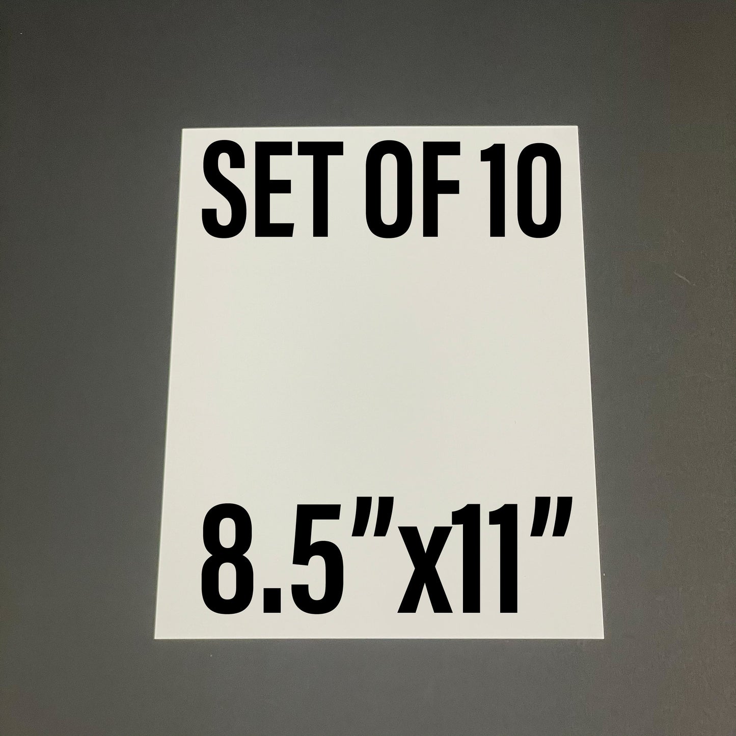 8.5x11 Gloss White Aluminum Sublimation Blanks - 10pcs