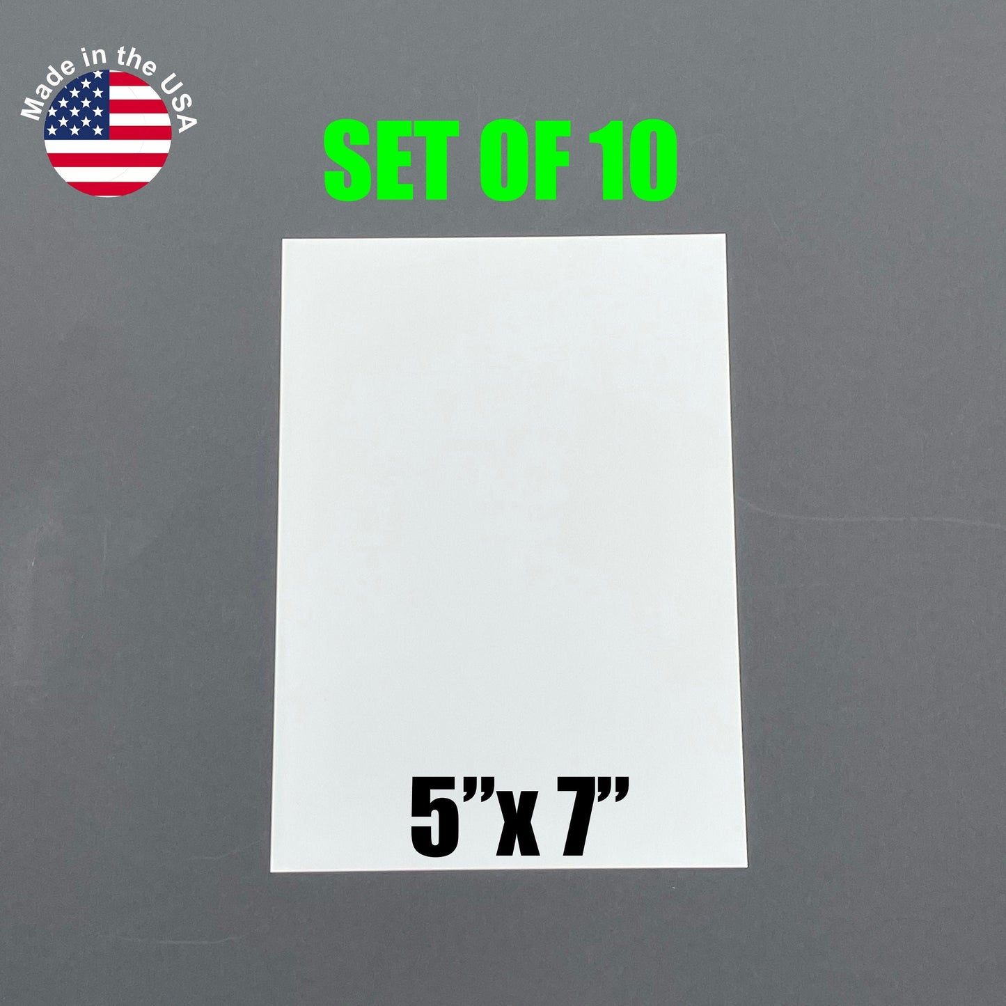 5x7 Aluminum Dye Sublimation Blanks - 10 pcs