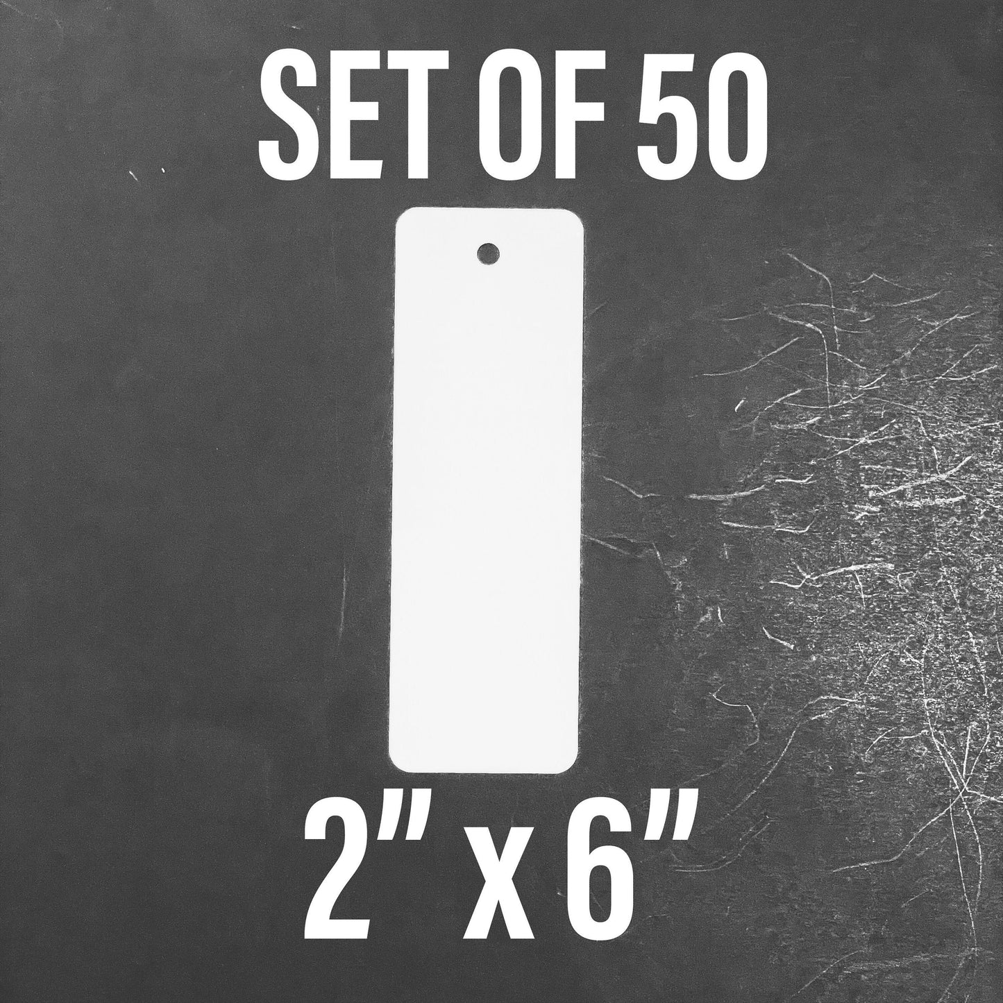 2 x 6 Sublimation Aluminum Bookmark - 50pcs