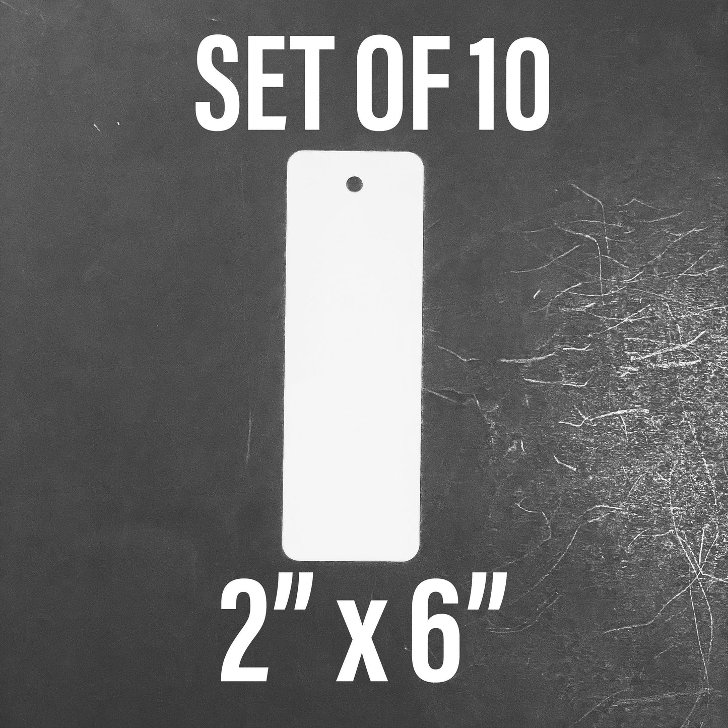 2 x 6 Sublimation Aluminum Bookmark - 10pcs