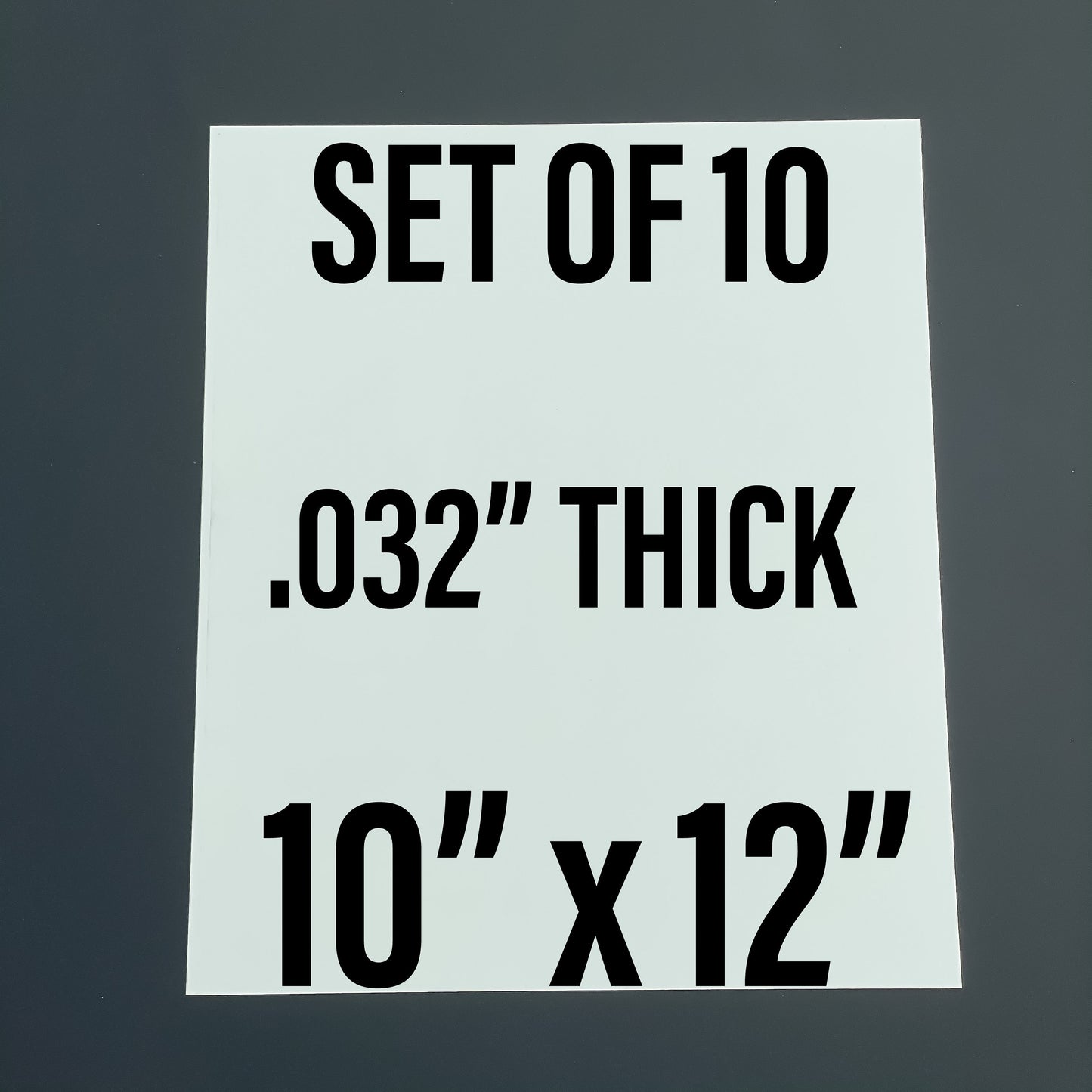 10x12 Gloss White .032" THICK Aluminum Sublimation Blanks