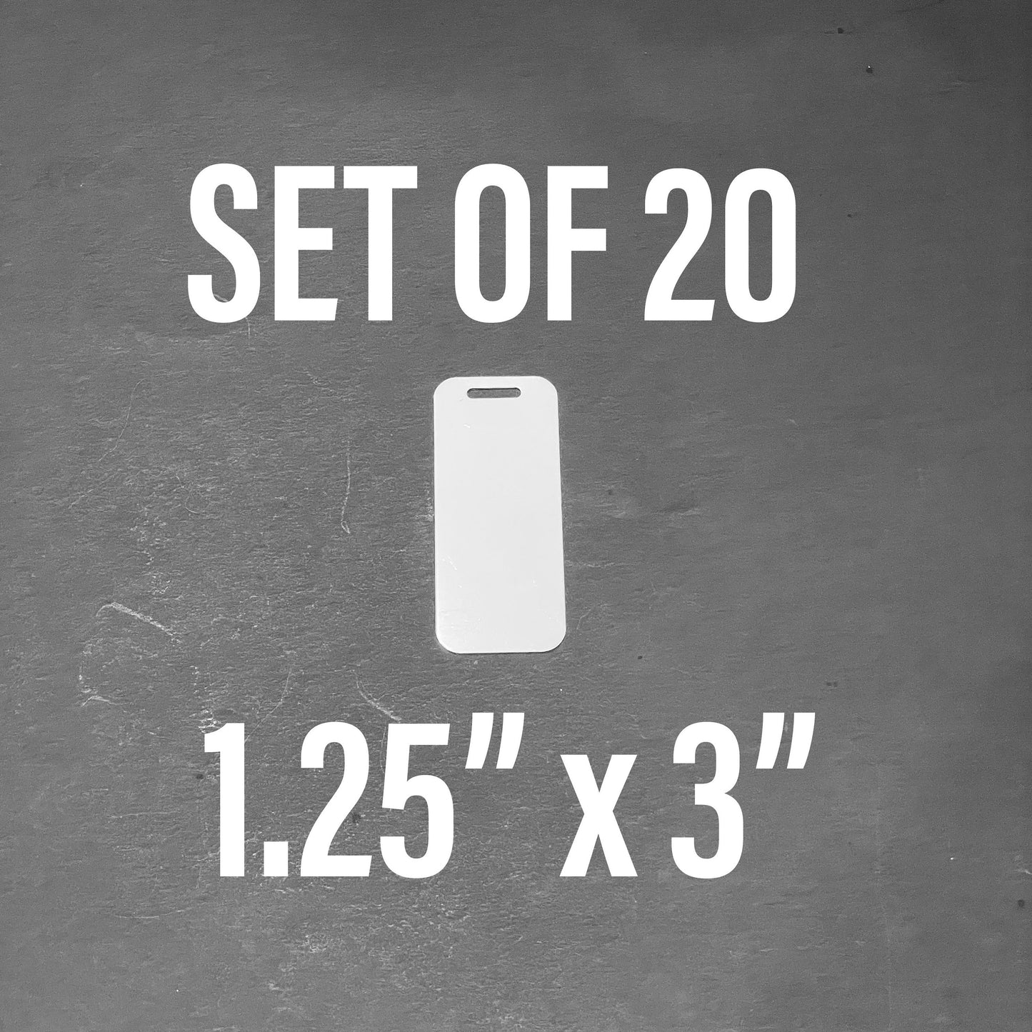 1.25x3 Sublimation Aluminum Luggage Tag