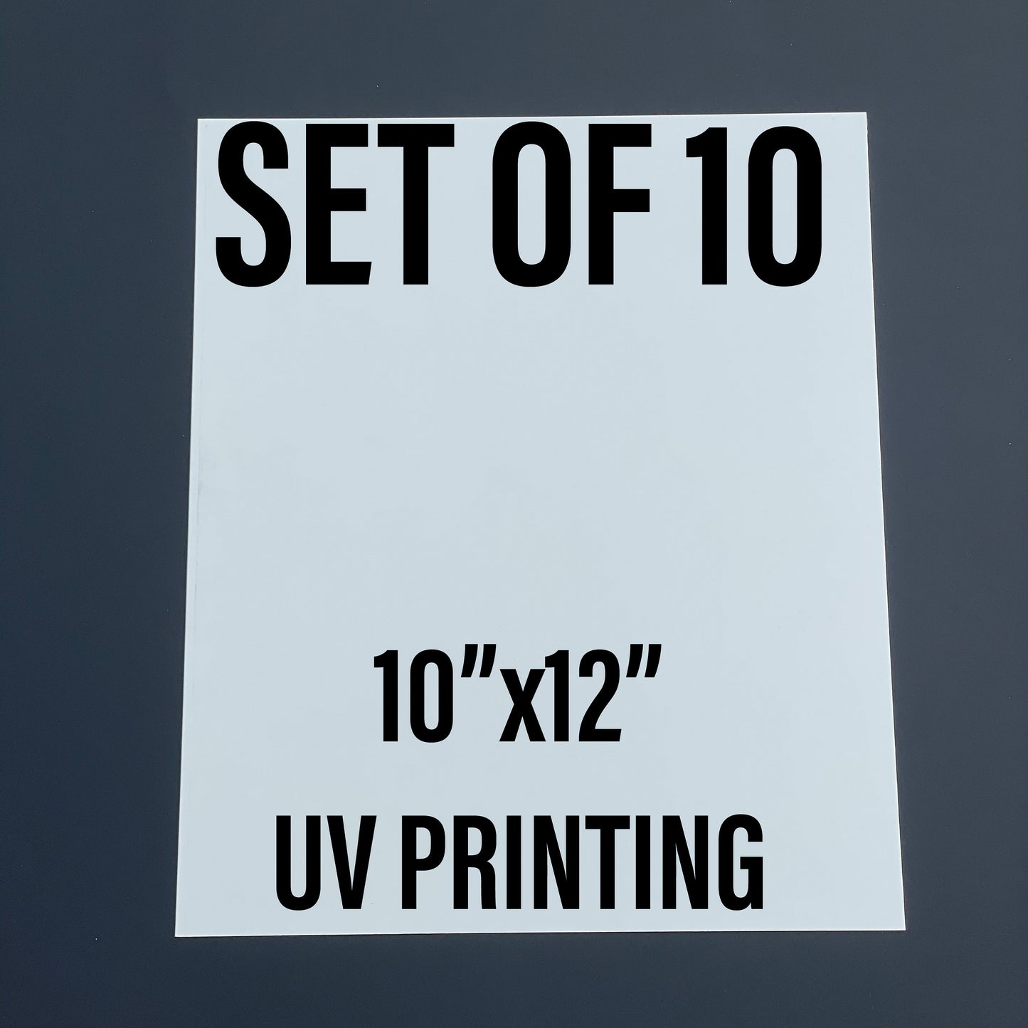 10x12 Gloss White Aluminum UV PRINTING Blanks - 10 Pcs