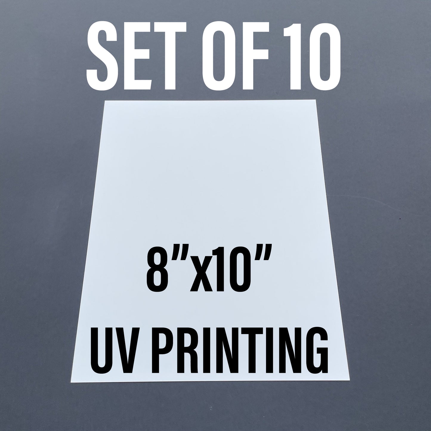 8x10 Gloss White Aluminum UV PRINTING Blanks - 10 Pcs