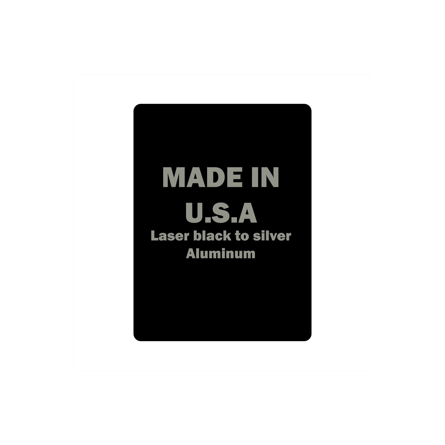 6x8 Laser Engraving Gloss Black Aluminum - Set of 10