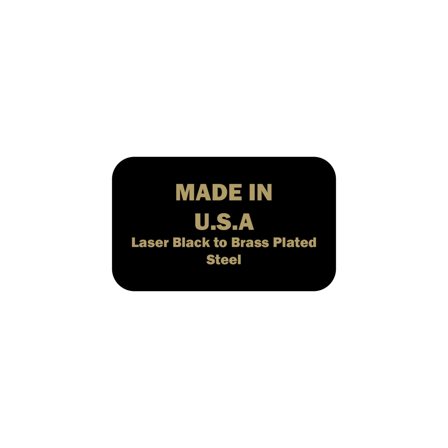 3x5 Laser Engraving Gloss Black Brass Plated Steel - Set of 10