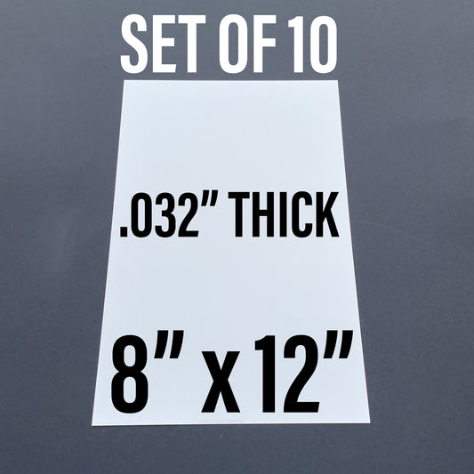 8x12 .032" THICK Aluminum Sublimation Blanks - 10pcs