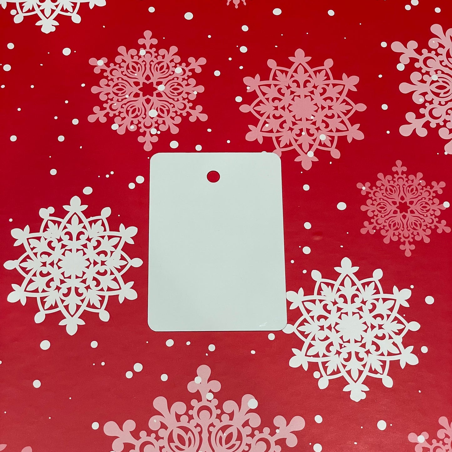 2.5 x 3.5 Gloss White Aluminum Sublimation Holiday Christmas Ornaments - SET OF 20