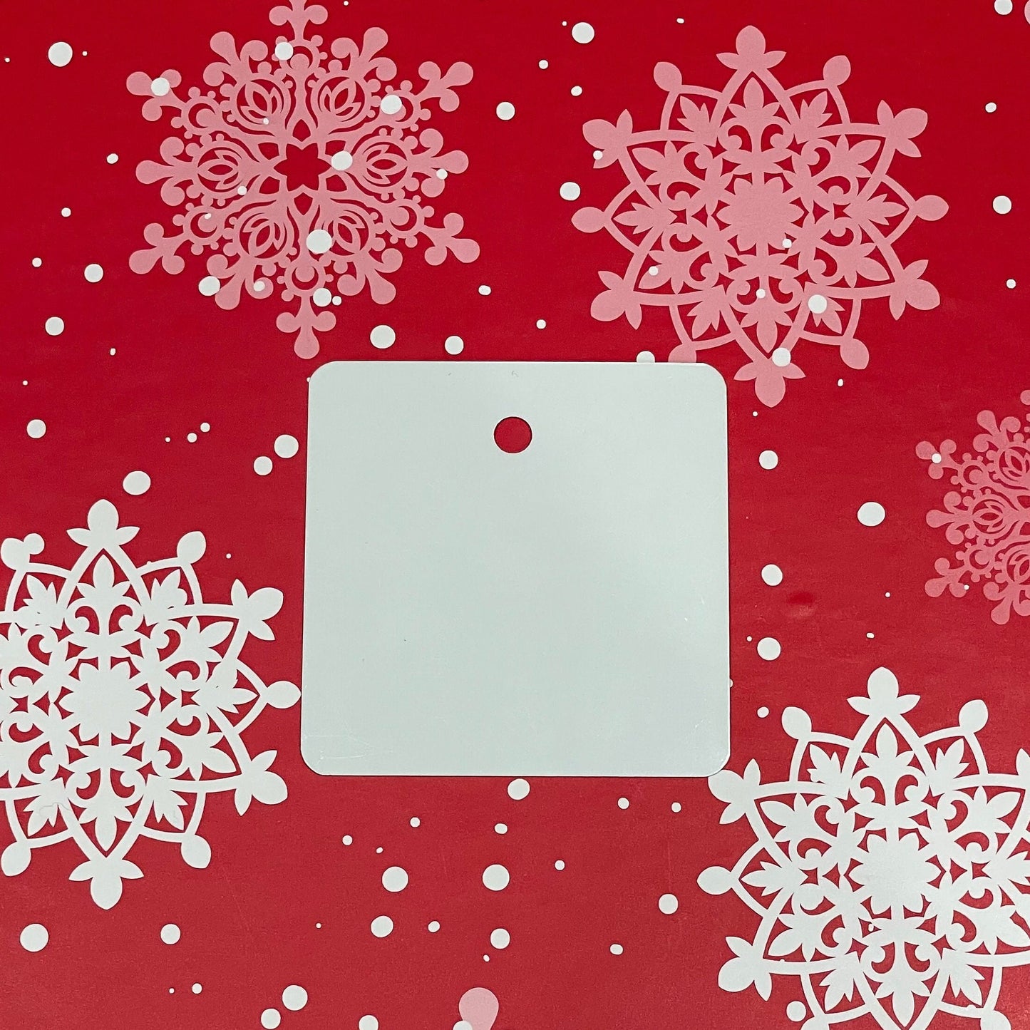 2.75 x 2.75 Gloss White Aluminum Sublimation Blank Christmas Holiday Ornaments - Set of 20