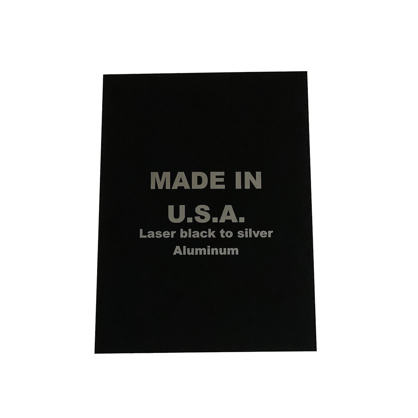 5x7 Laser Engraving Gloss Black Aluminum - Set of 10