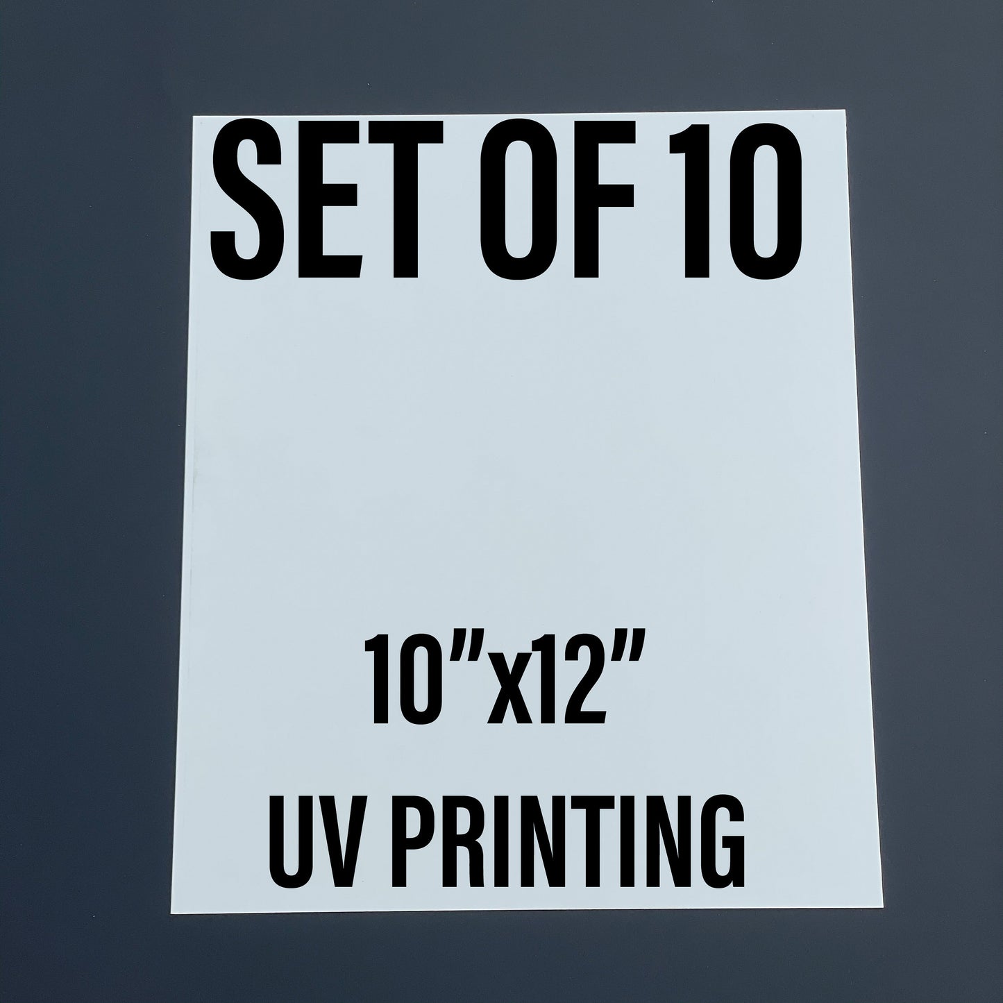 10x12 Gloss White Aluminum UV PRINTING  Blanks - 10 Pcs