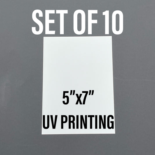 5x7 Gloss White Aluminum UV PRINTING  Blanks - 10 Pcs