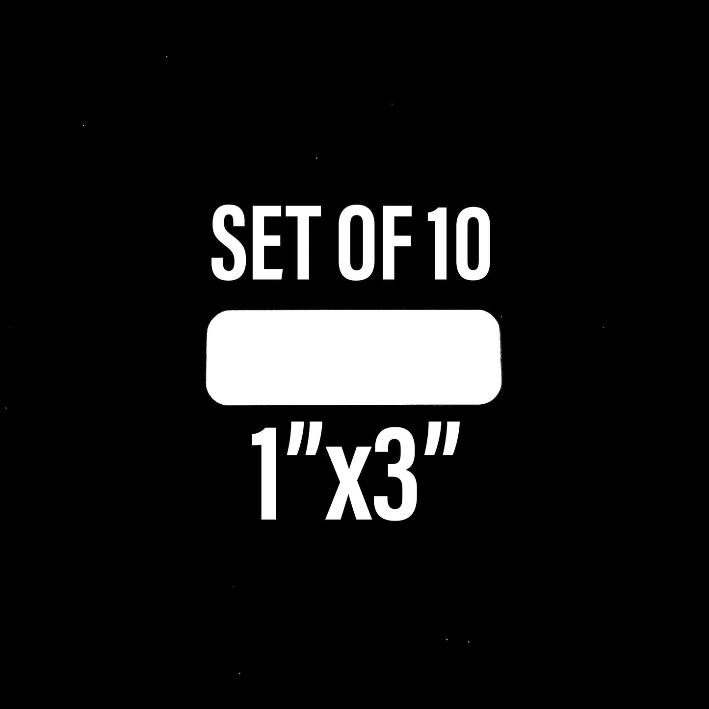1x3 Sublimation Aluminum Nametags Blanks - Set of 10